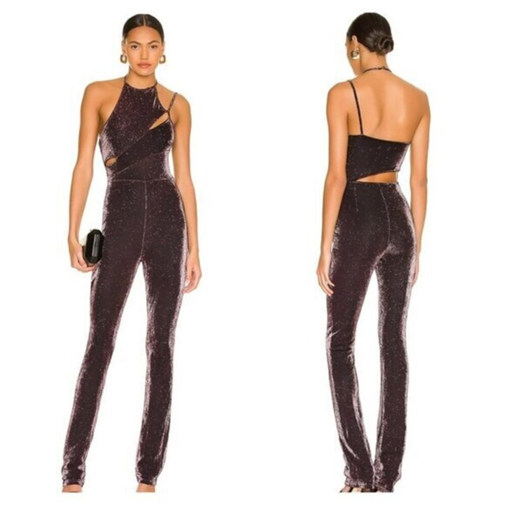 Superdown Tia Cut Out Jumpsuit Wine